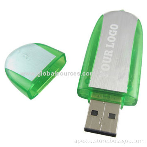 Green USB Flash Drive with 16GB Storage Capacity, Supports Password Protection and Bootable Function